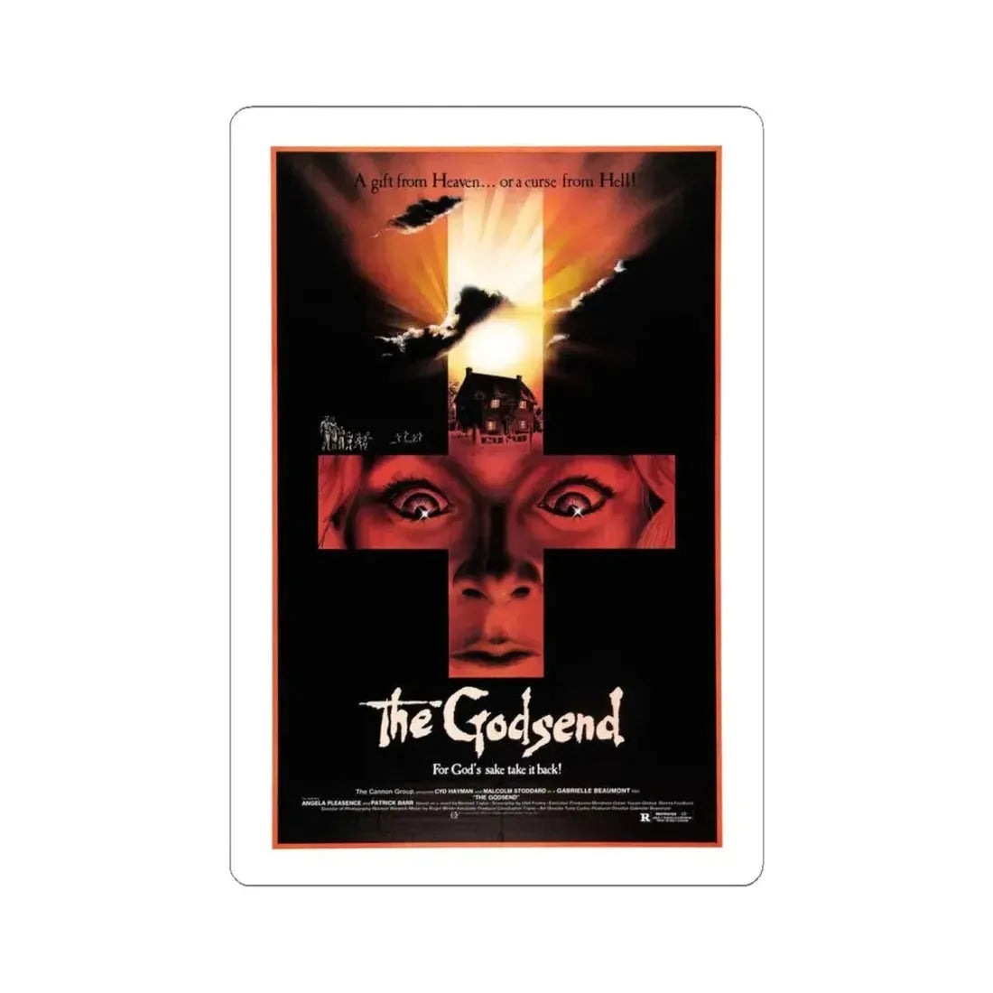 THE GODSEND 1980 Movie Poster - STICKER Vinyl Kiss-Cut Decal 6 Inch White - The Sticker Space