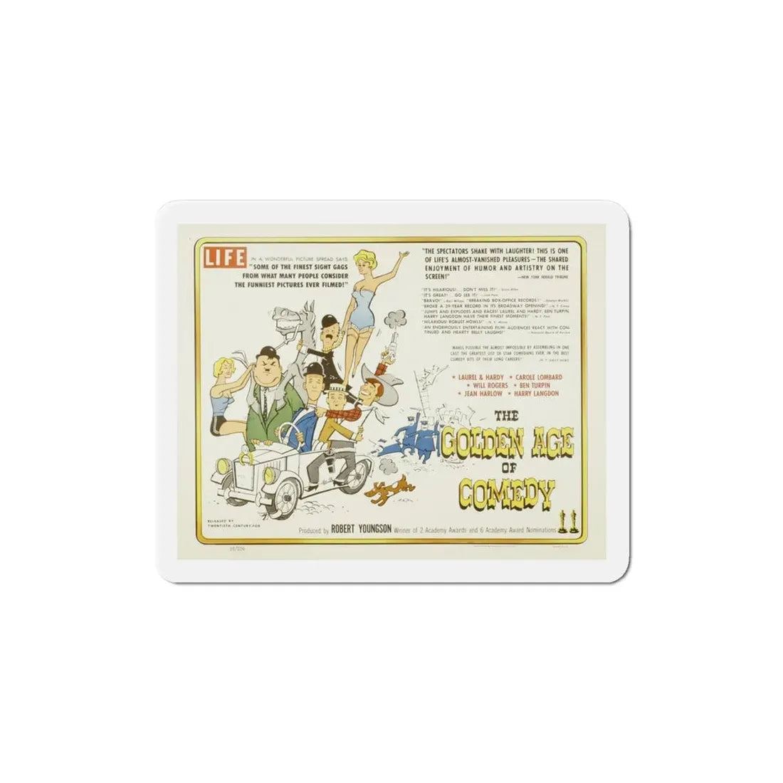 The Golden Age of Comedy 1957 Movie Poster Refrigerator Magnet 4 Inch - The Sticker Space