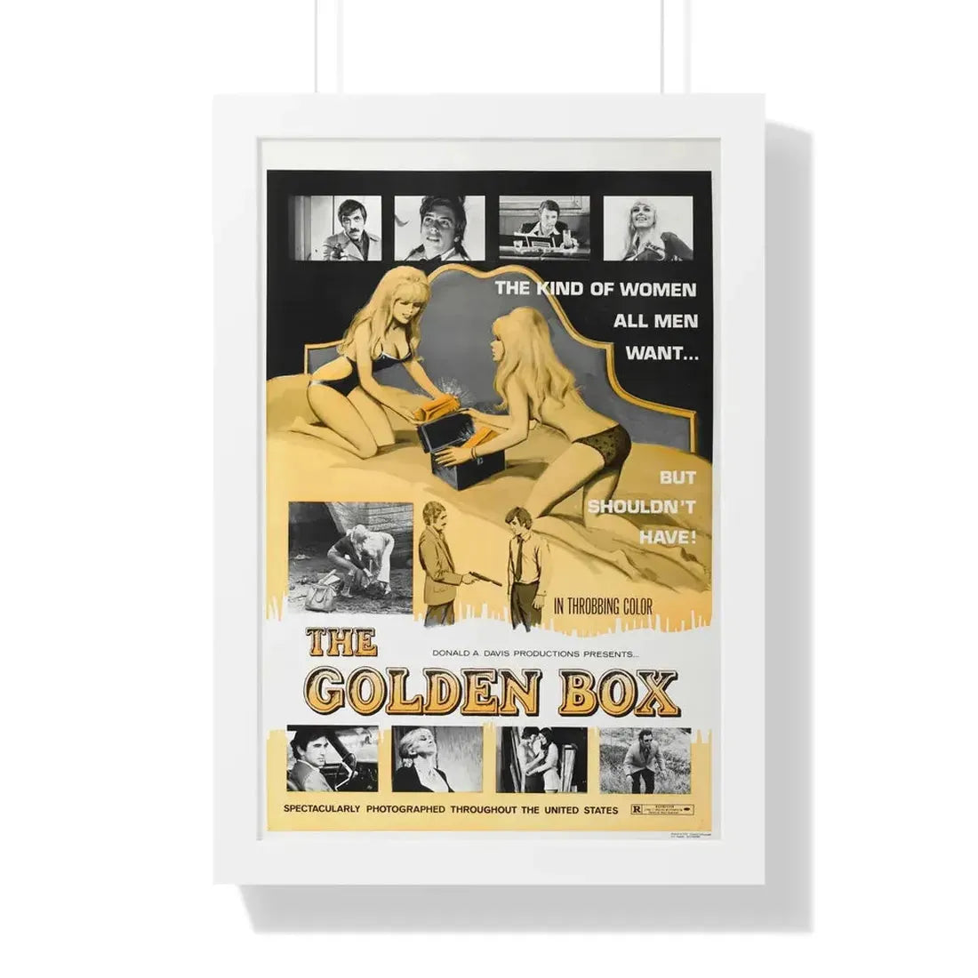 THE GOLDEN BOX 1970 - Framed Movie Poster 16″ x 24″ White - The Sticker Space