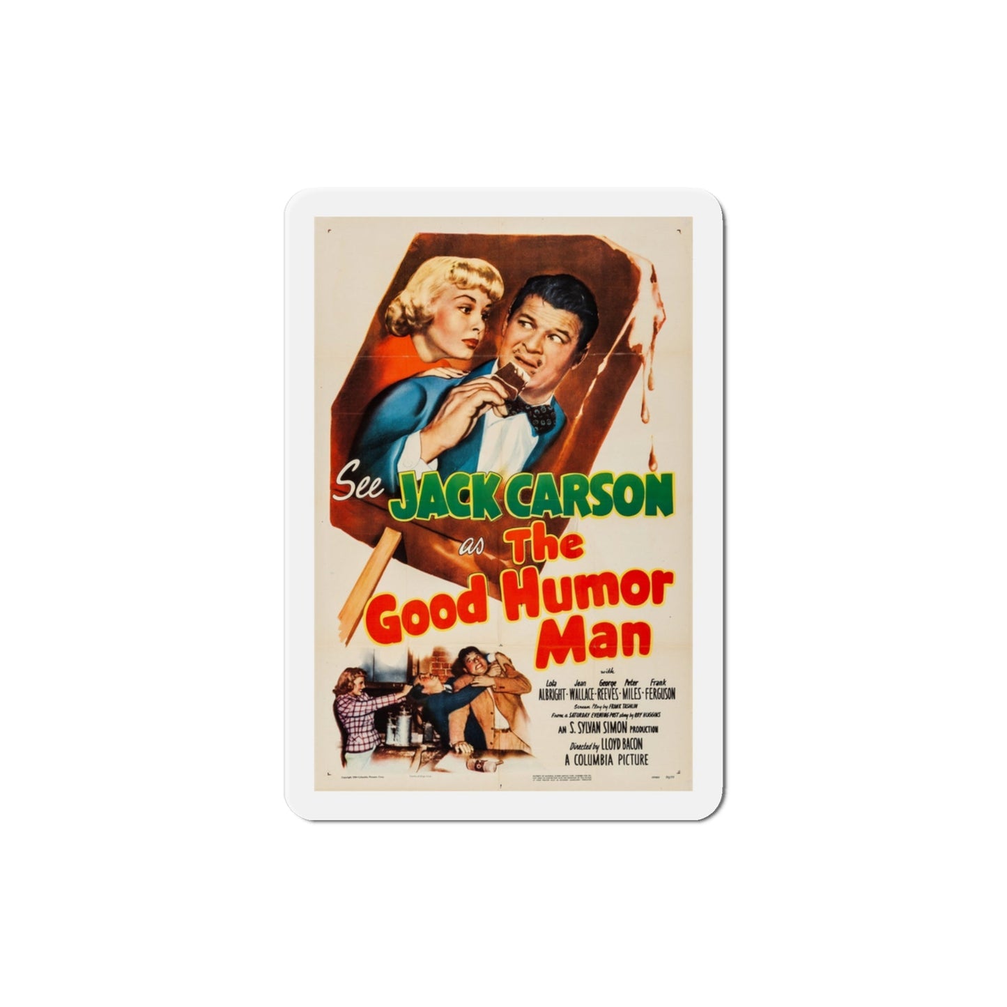 The Good Humor Man 1950 Movie Poster Die-Cut Magnet-3 Inch-The Sticker Space