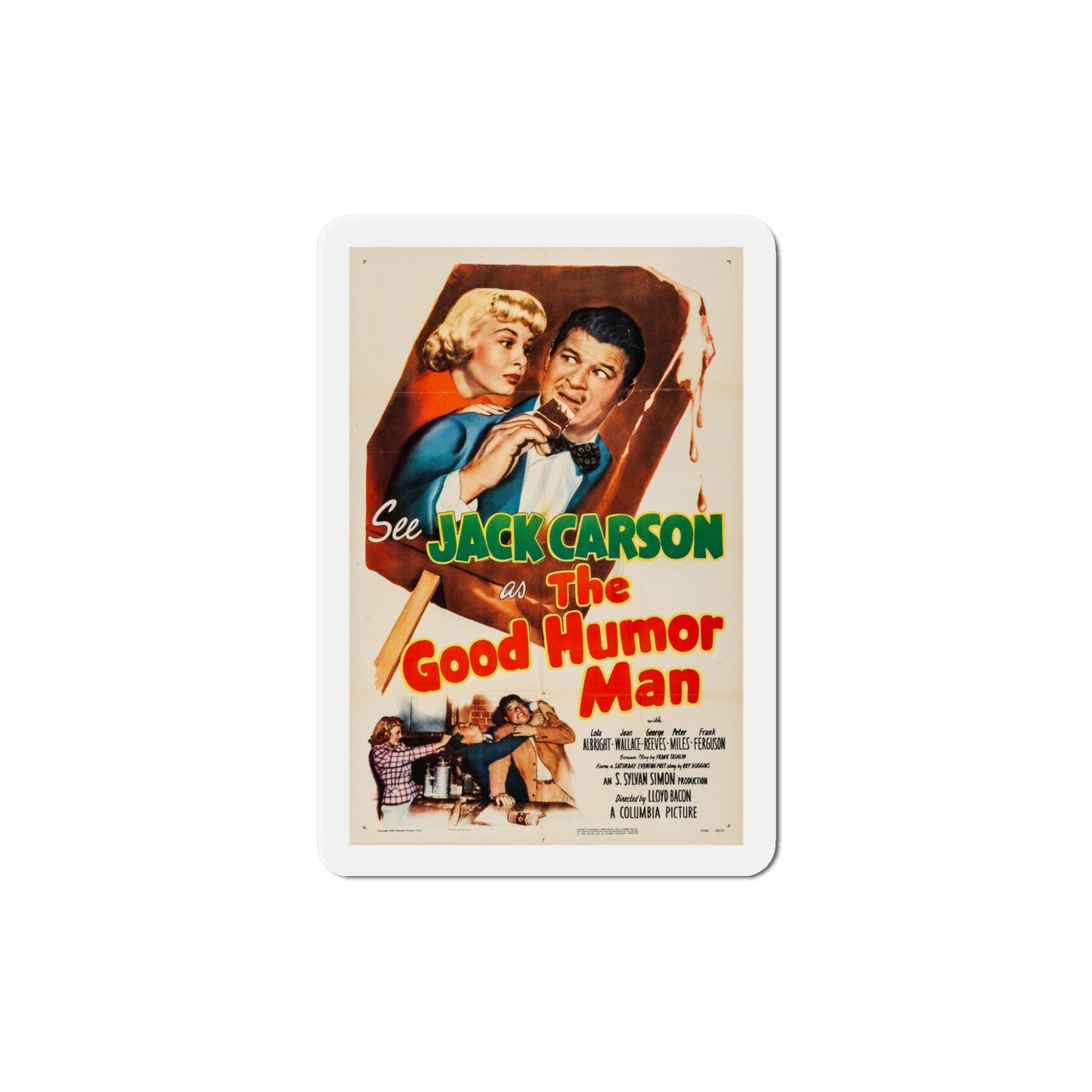 The Good Humor Man 1950 Movie Poster Die-Cut Magnet-5 Inch-The Sticker Space