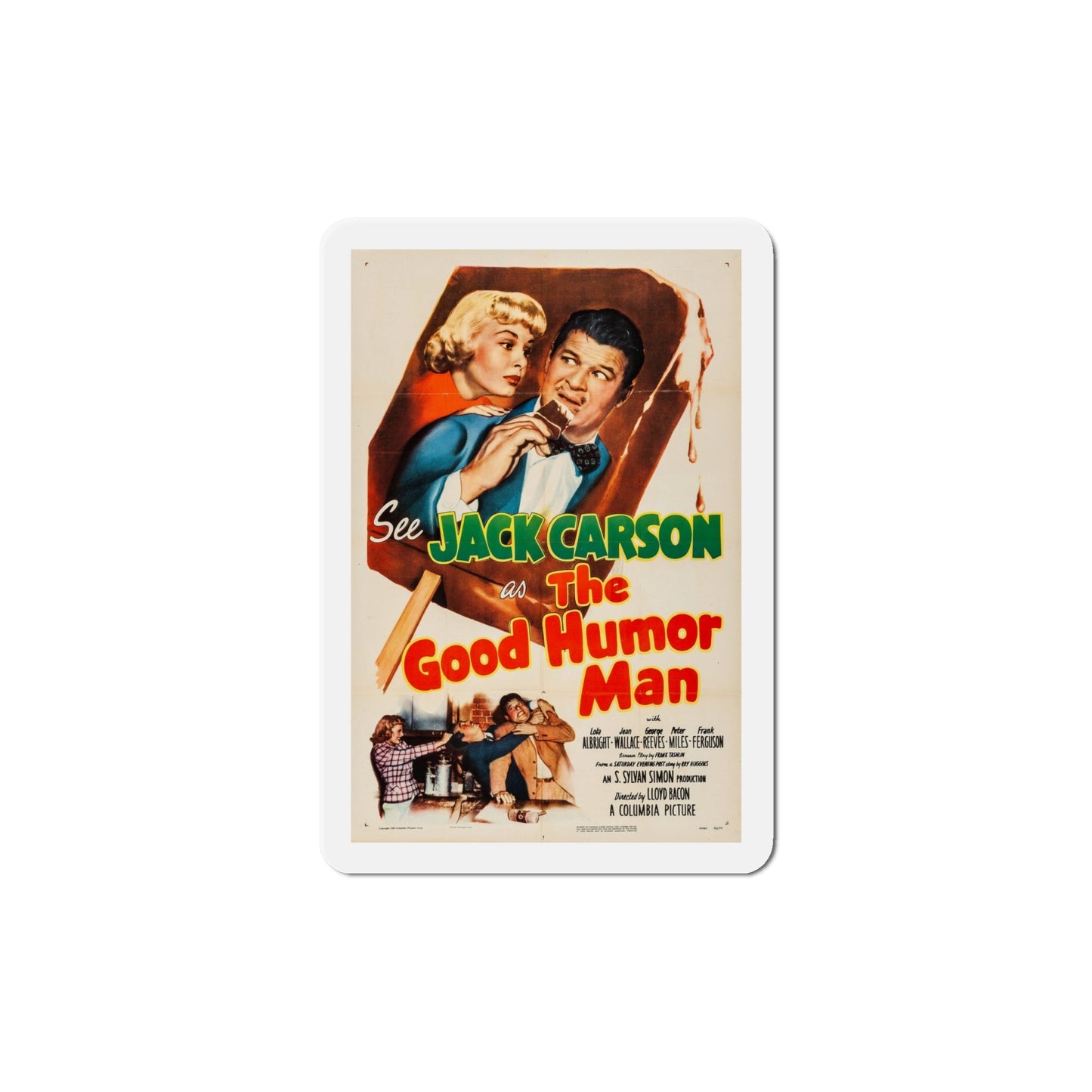 The Good Humor Man 1950 Movie Poster Die-Cut Magnet-6 Inch-The Sticker Space