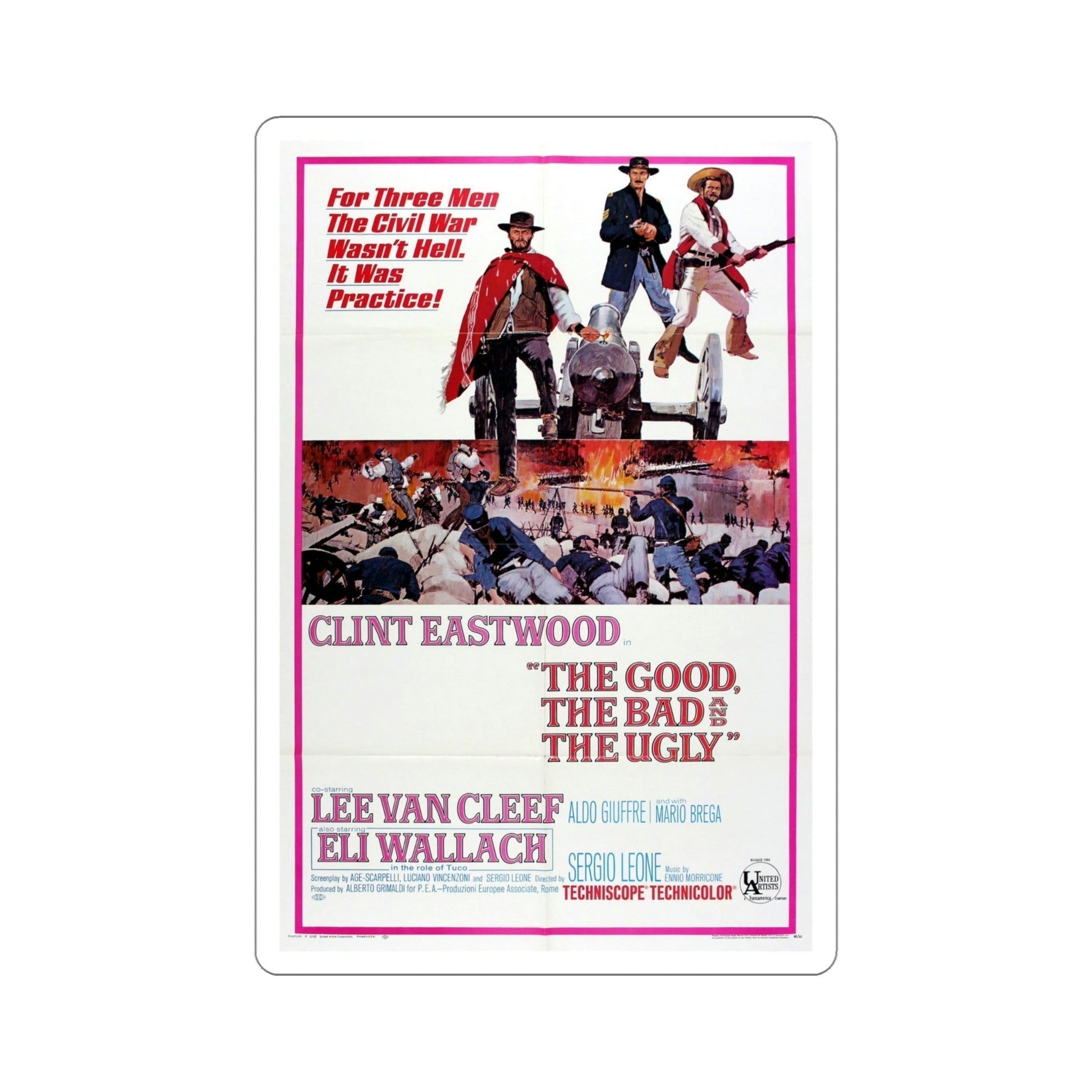 The Good the Bad and the Ugly 1966 Movie Poster STICKER Vinyl Die-Cut Decal-5 Inch-The Sticker Space