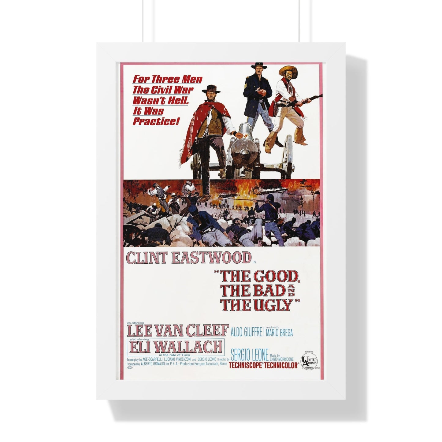 THE GOOD, THE BAD & THE UGLY 1966 - Framed Movie Poster-16″ x 24″-The Sticker Space