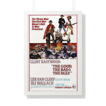 THE GOOD, THE BAD & THE UGLY 1966 - Framed Movie Poster 20" x 30" White - The Sticker Space