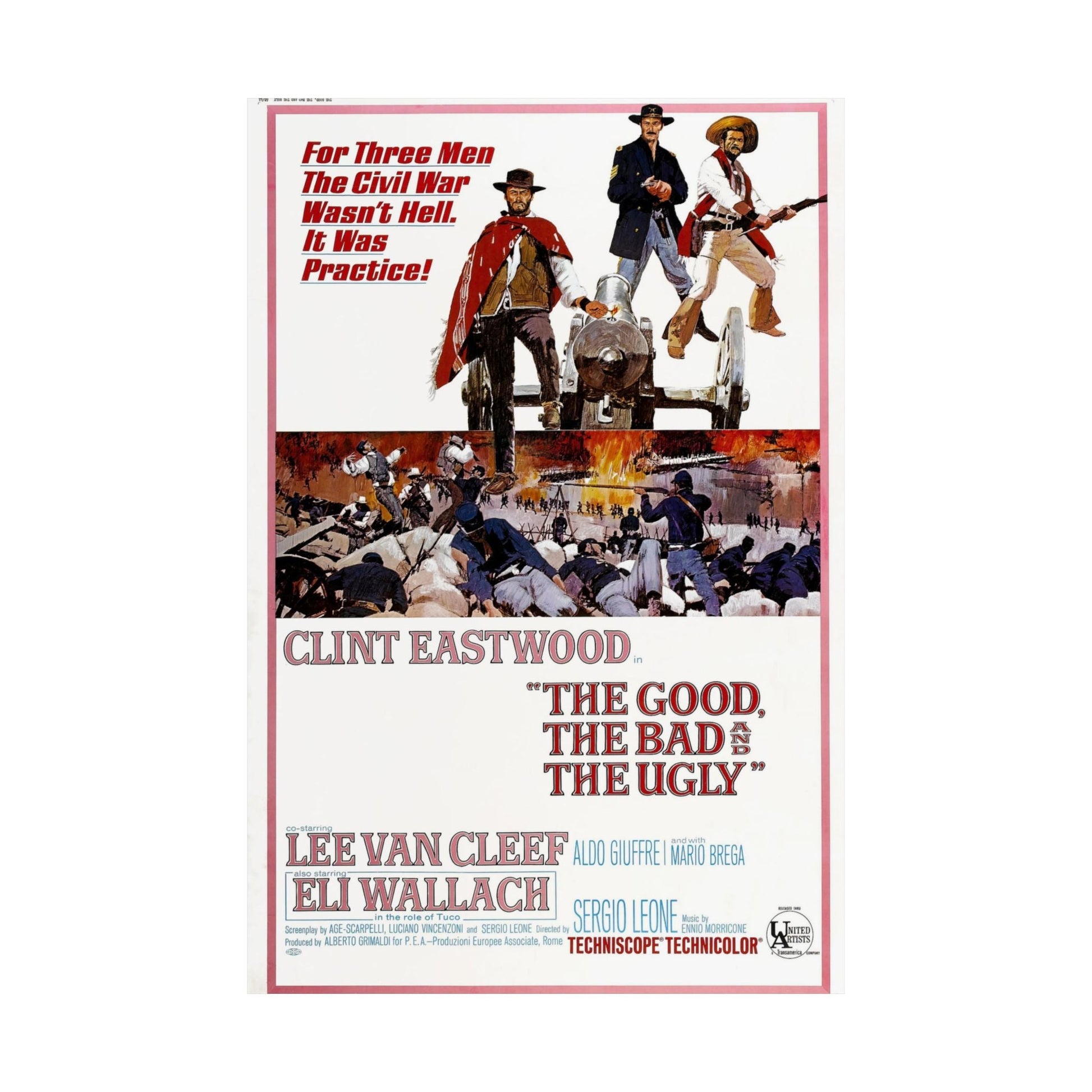 THE GOOD, THE BAD & THE UGLY 1966 - Paper Movie Poster-The Sticker Space