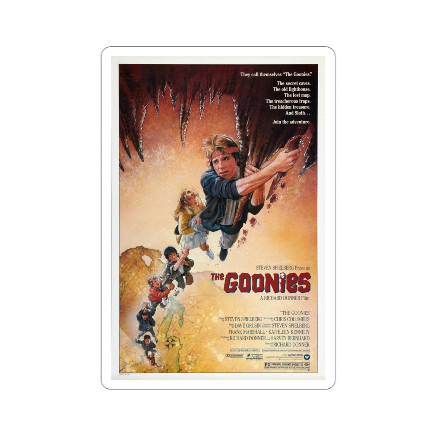 The Goonies 1985 Movie Poster STICKER Vinyl Die-Cut Decal-3 Inch-The Sticker Space