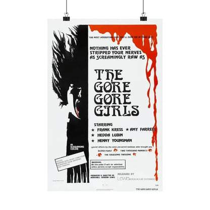 THE GORE GORE GIRLS 1972 - Paper Movie Poster 12″ x 18″ Matte - The Sticker Space