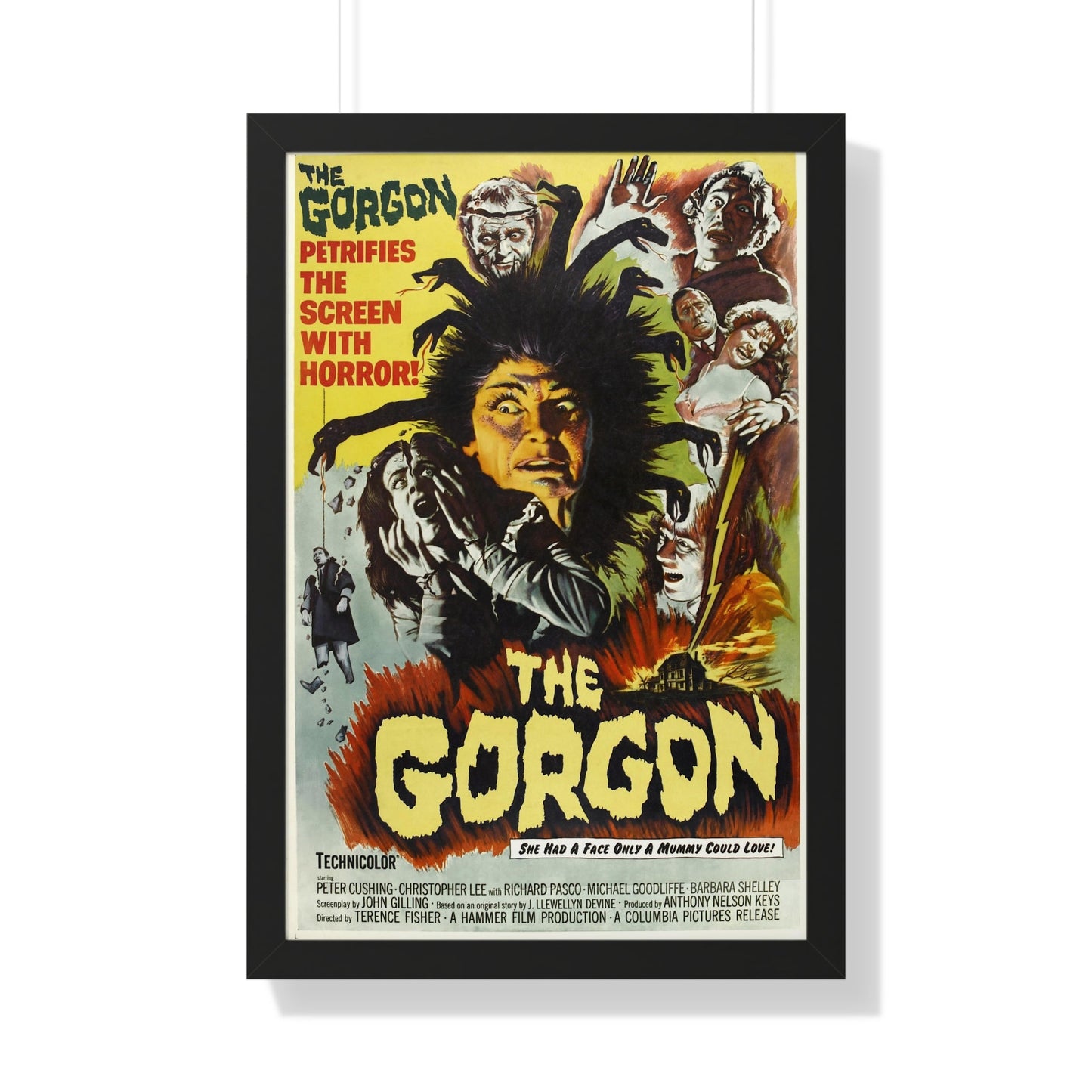 THE GORGON 1964 - Framed Movie Poster-20" x 30"-The Sticker Space