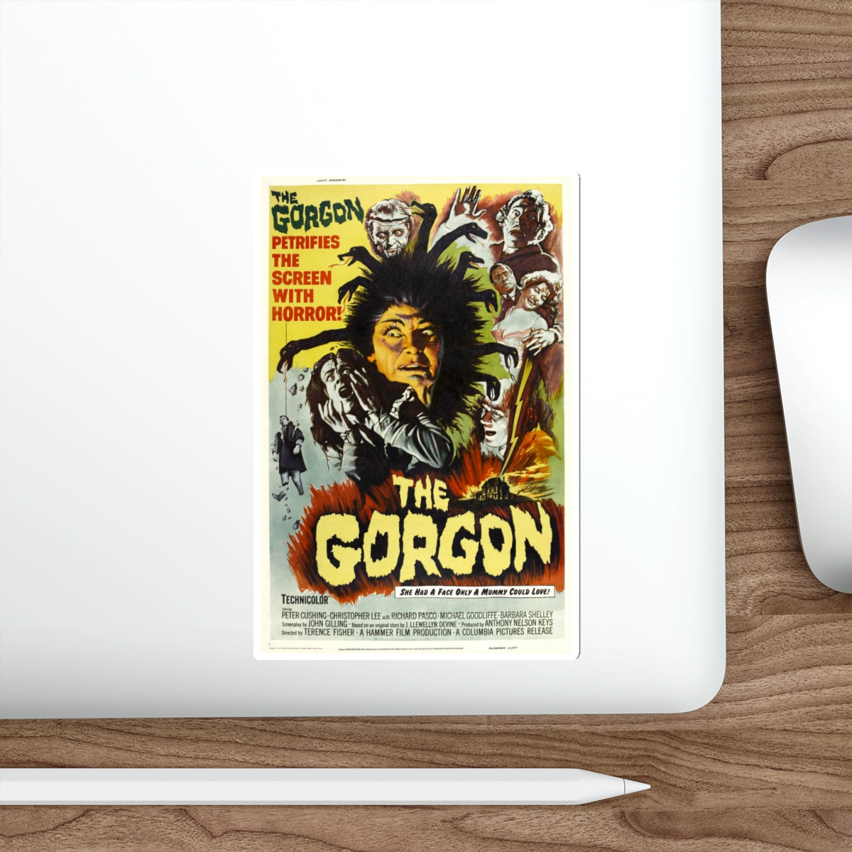 THE GORGON 1964 Movie Poster STICKER Vinyl Die-Cut Decal-The Sticker Space