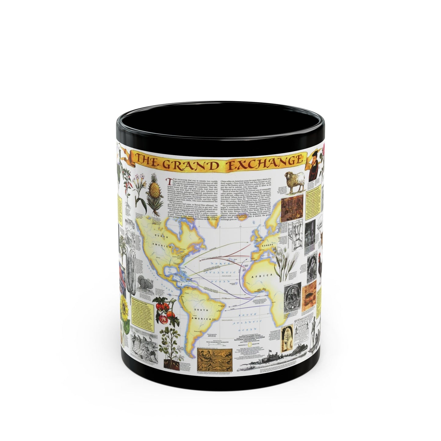 The Grand Exchange (1992) (Map) Black Coffee Mug-11oz-The Sticker Space