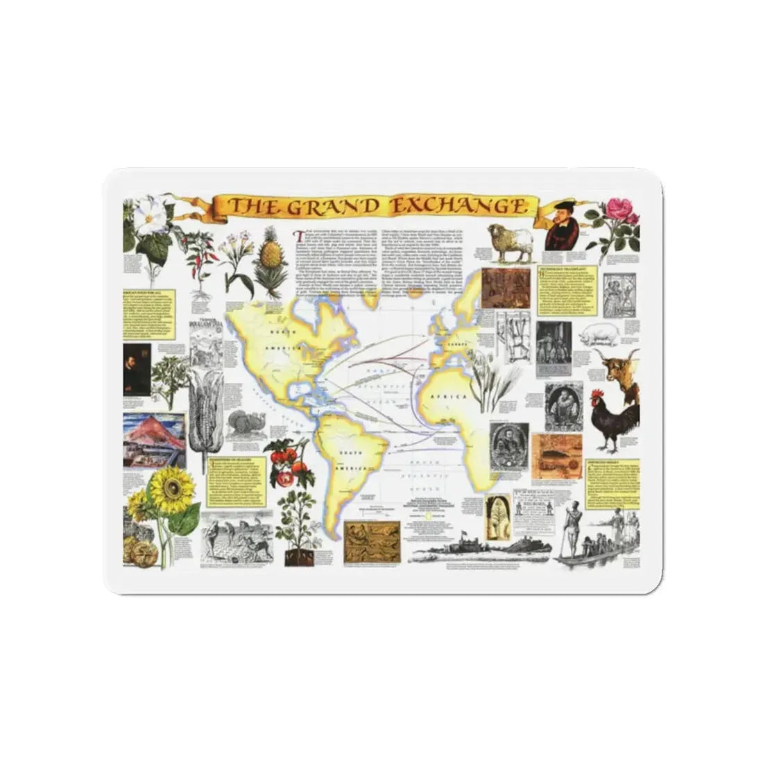 The Grand Exchange (1992) (Map) Refrigerator Magnet 2 Inch - The Sticker Space