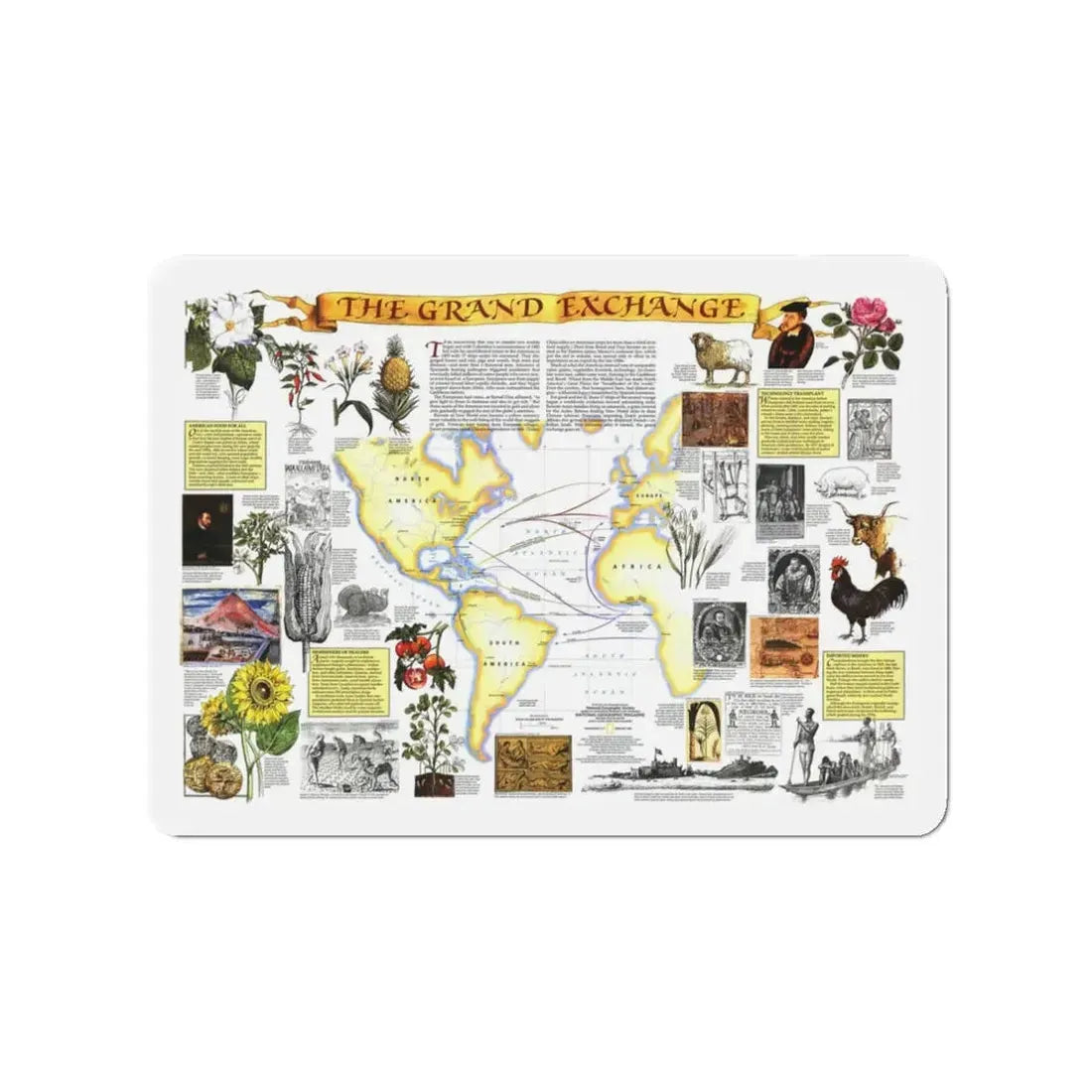 The Grand Exchange (1992) (Map) Refrigerator Magnet 3 Inch - The Sticker Space