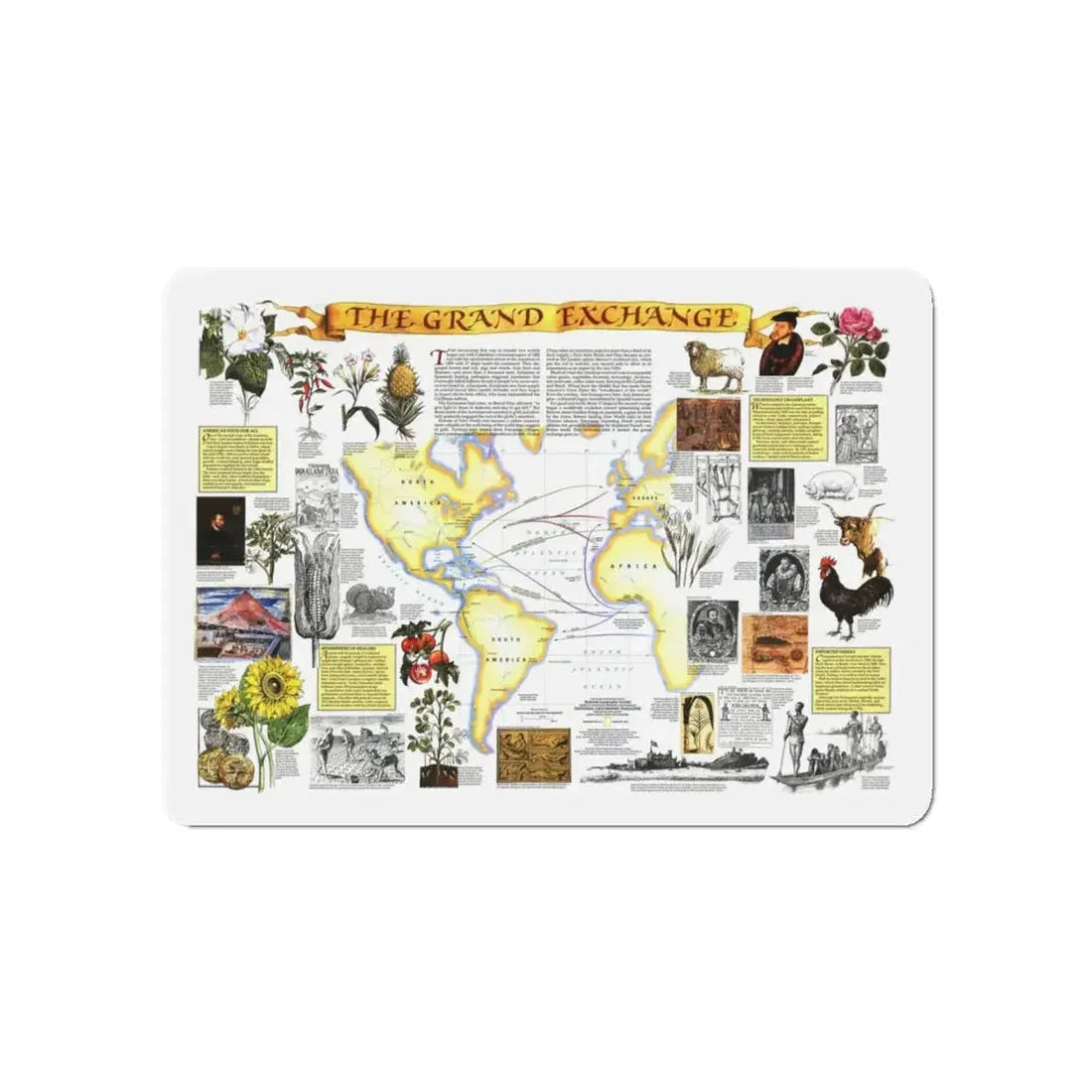 The Grand Exchange (1992) (Map) Refrigerator Magnet 5 Inch - The Sticker Space