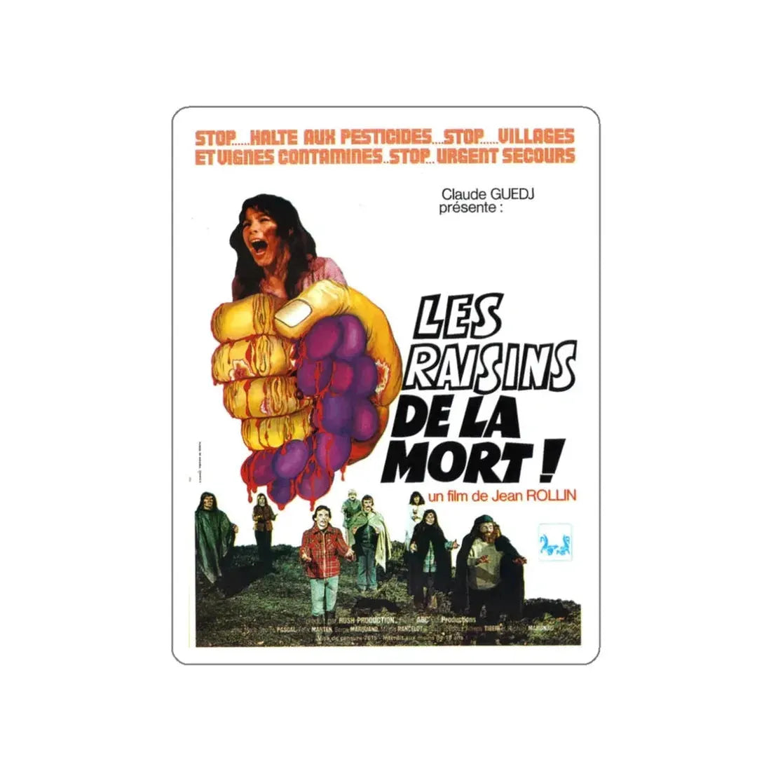 THE GRAPES OF DEATH (FRENCH) 1978 Movie Poster STICKER Vinyl Die-Cut Decal 3 Inch - The Sticker Space