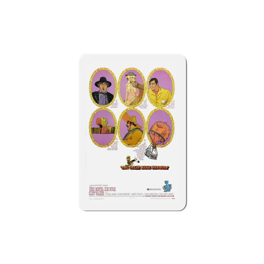 The Great Bank Robbery 1969 Movie Poster Refrigerator Magnet 5 Inch - The Sticker Space