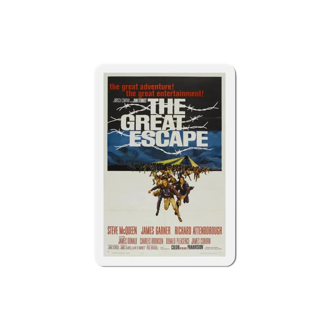 The Great Escape 1963 Movie Poster Refrigerator Magnet 3 Inch - The Sticker Space