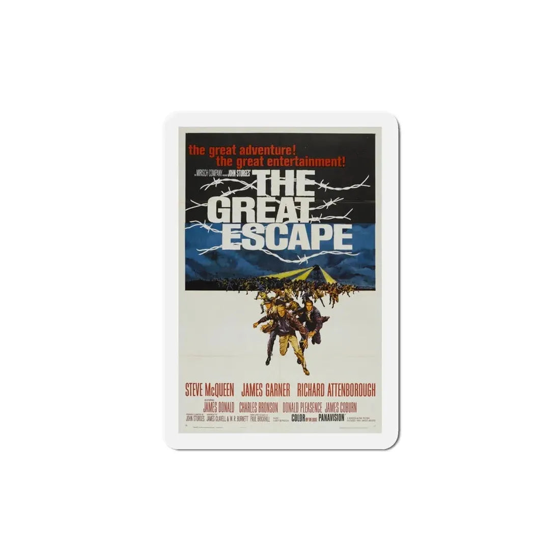 The Great Escape 1963 Movie Poster Refrigerator Magnet 4 Inch - The Sticker Space