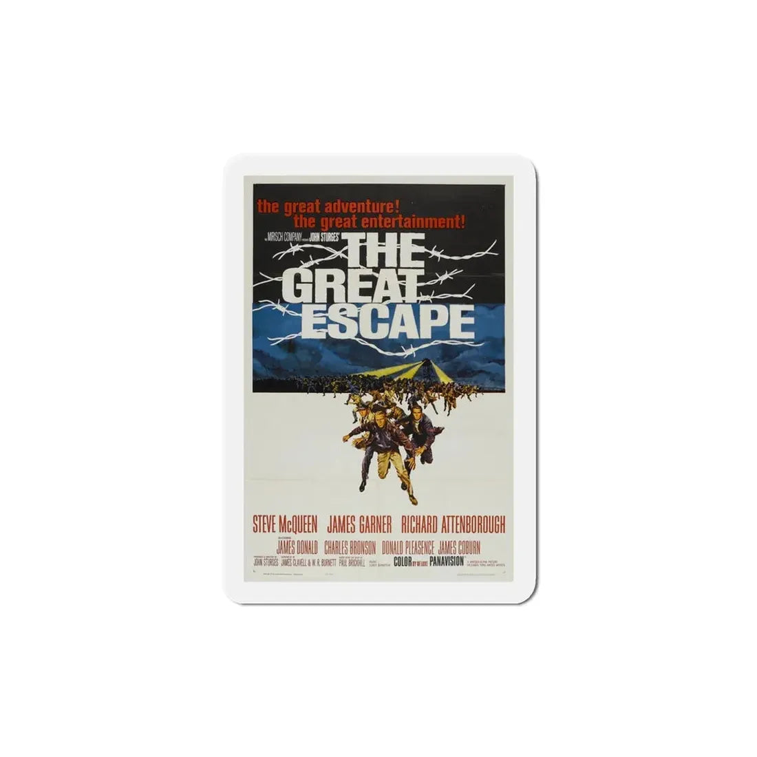The Great Escape 1963 Movie Poster Refrigerator Magnet 5 Inch - The Sticker Space
