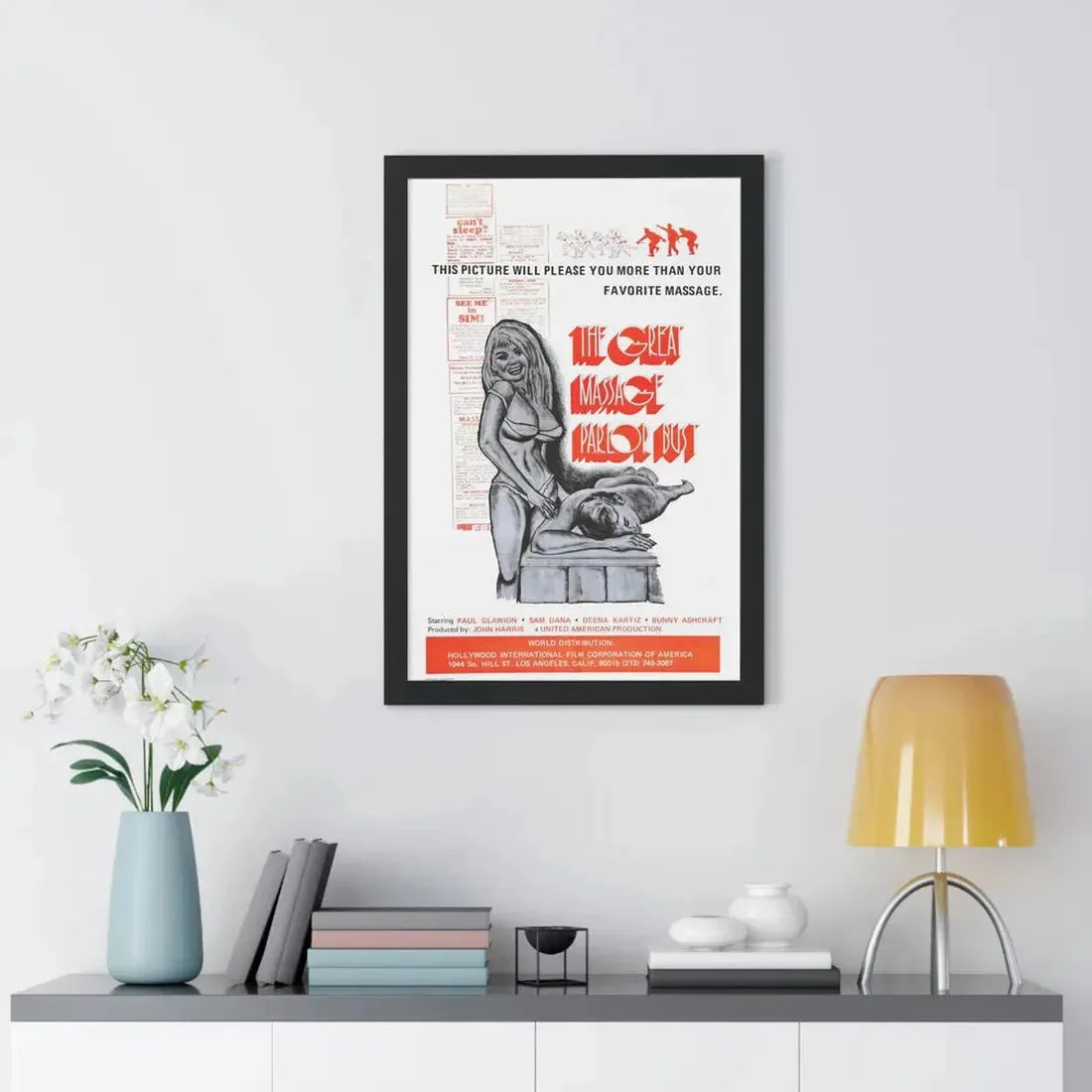 THE GREAT MASSAGE PARLOR BUST 1972 - Framed Movie Poster - The Sticker Space