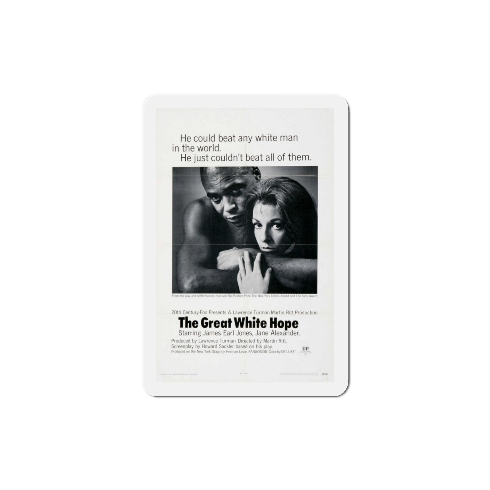 The Great White Hope 1970 Movie Poster Die-Cut Magnet-3" x 3"-The Sticker Space