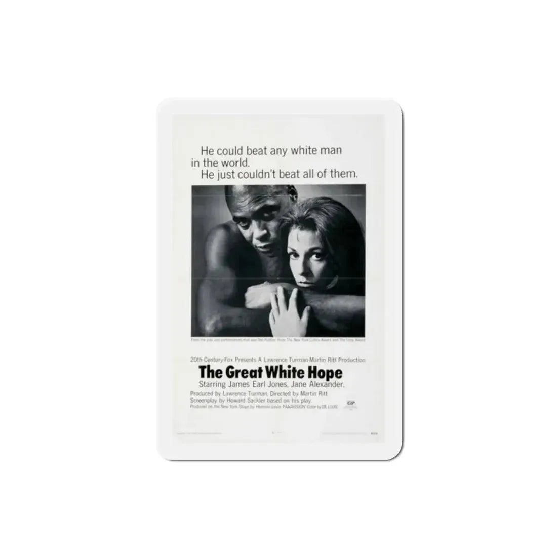 The Great White Hope 1970 Movie Poster Refrigerator Magnet 2 Inch - The Sticker Space