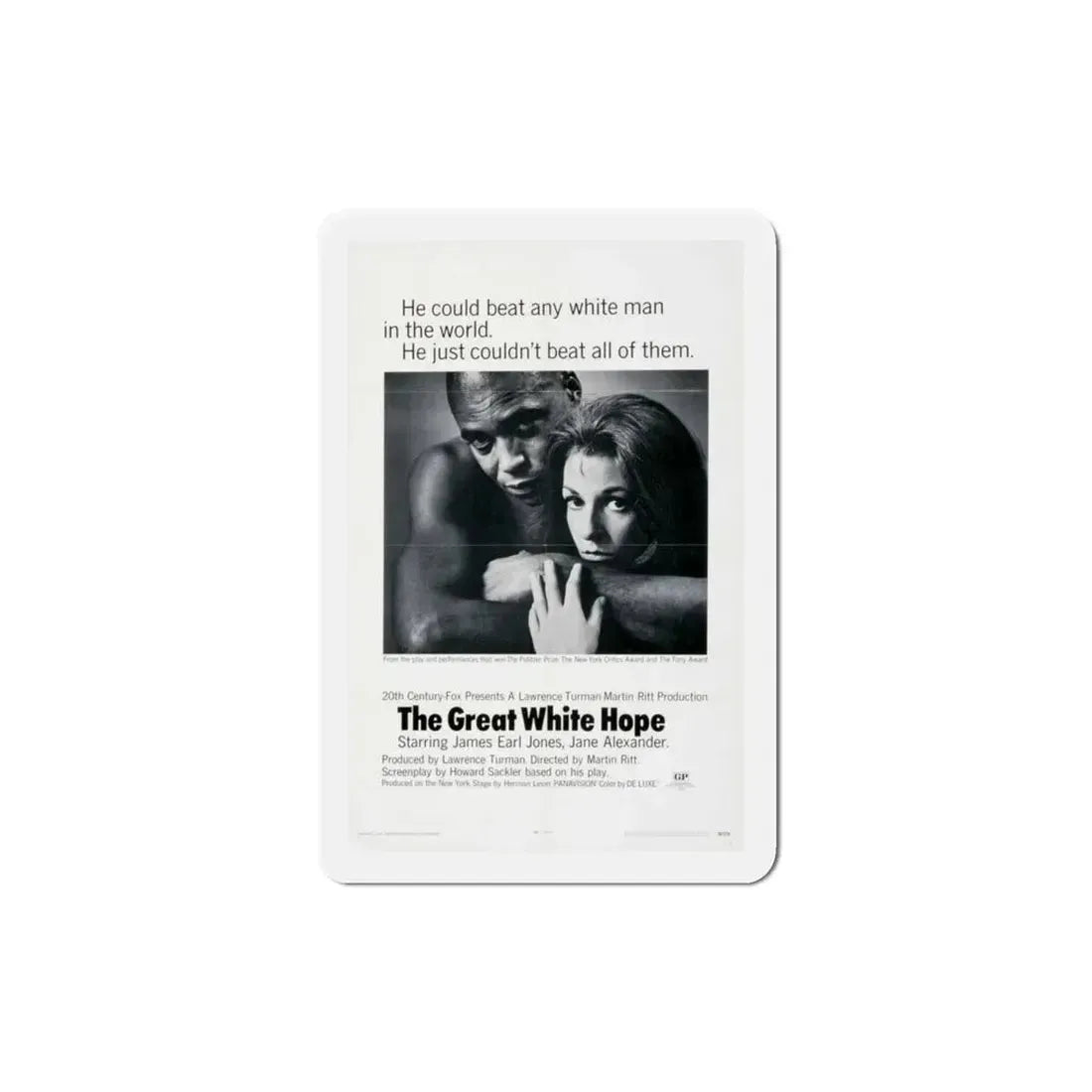 The Great White Hope 1970 Movie Poster Refrigerator Magnet 3 Inch - The Sticker Space