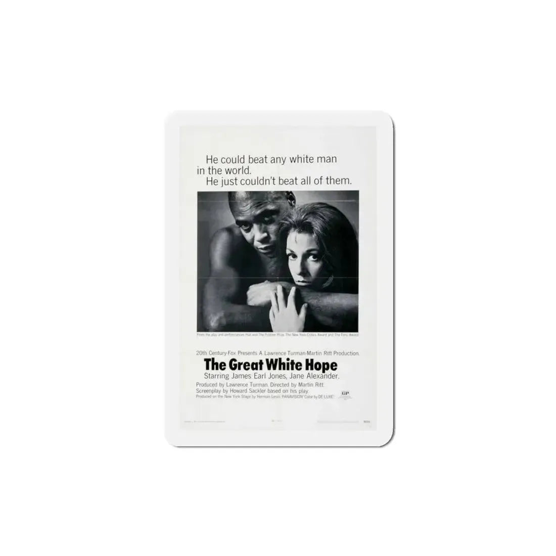 The Great White Hope 1970 Movie Poster Refrigerator Magnet 4 Inch - The Sticker Space