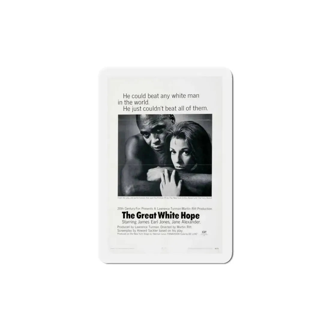The Great White Hope 1970 Movie Poster Refrigerator Magnet 5 Inch - The Sticker Space