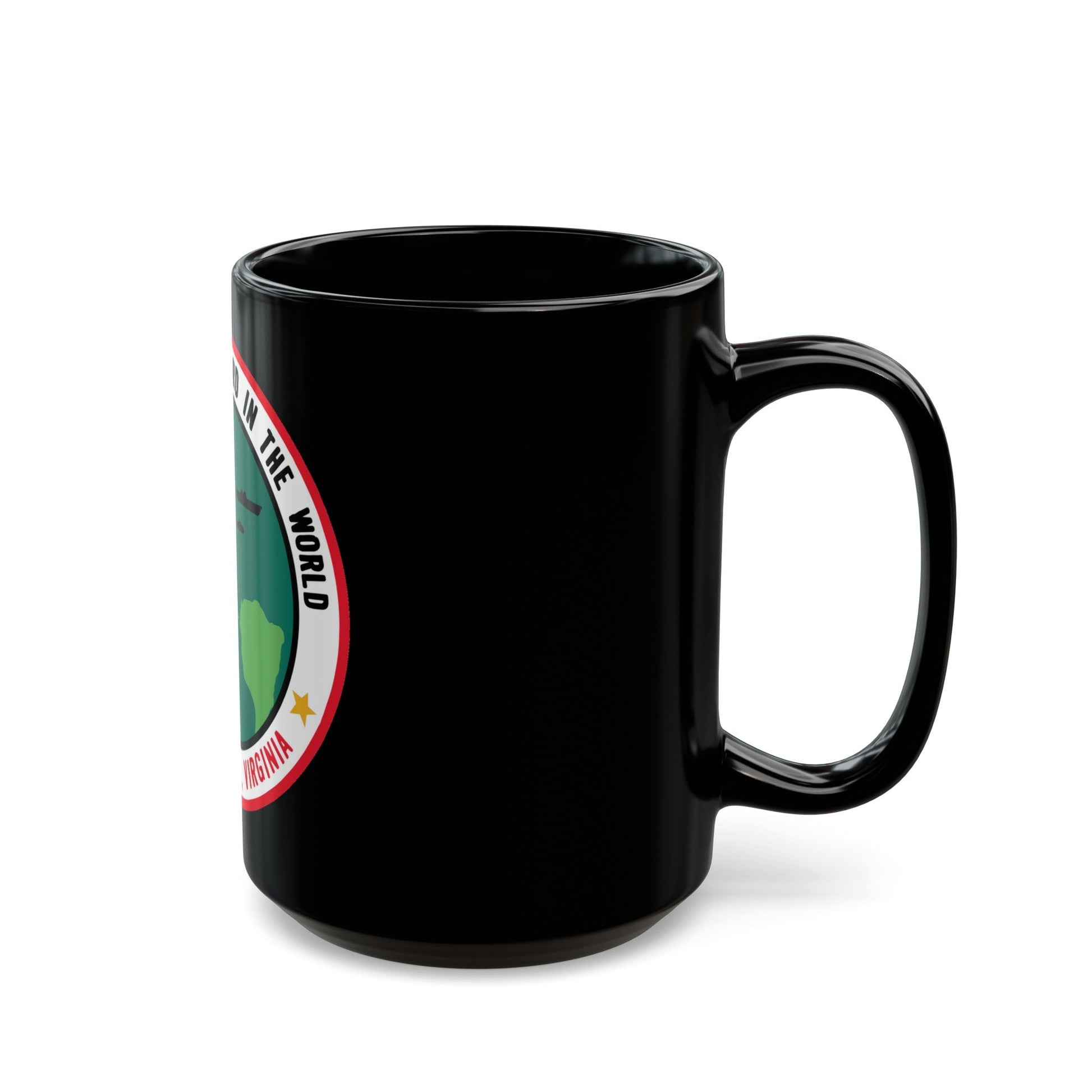 The Greatest Shipyard in the World Newport News VA (U.S. Navy) Black Coffee Mug-The Sticker Space