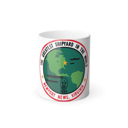 The Greatest Shipyard in the World Newport News VA (U.S. Navy) Color Changing Mug 11oz-11oz-The Sticker Space