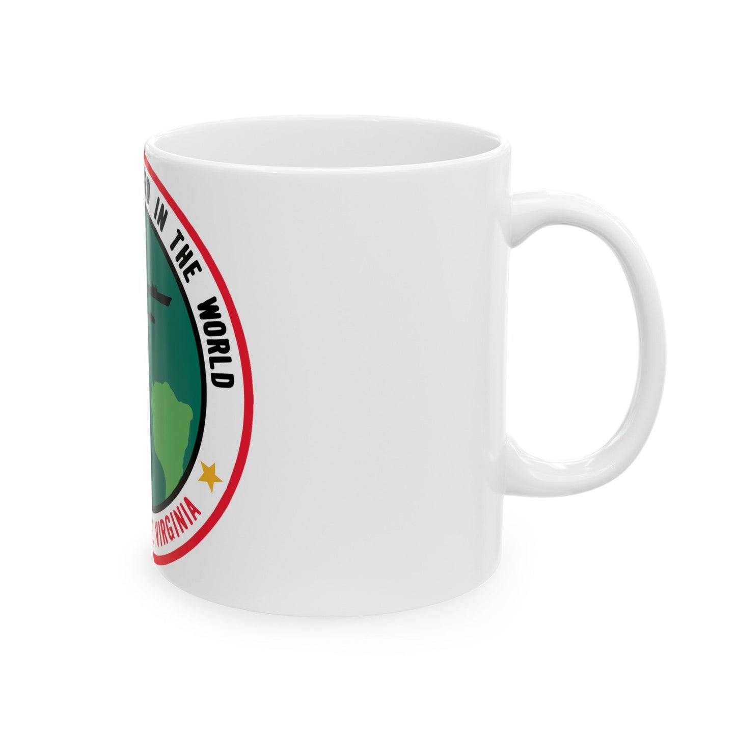 The Greatest Shipyard in the World Newport News VA (U.S. Navy) White Coffee Mug-The Sticker Space