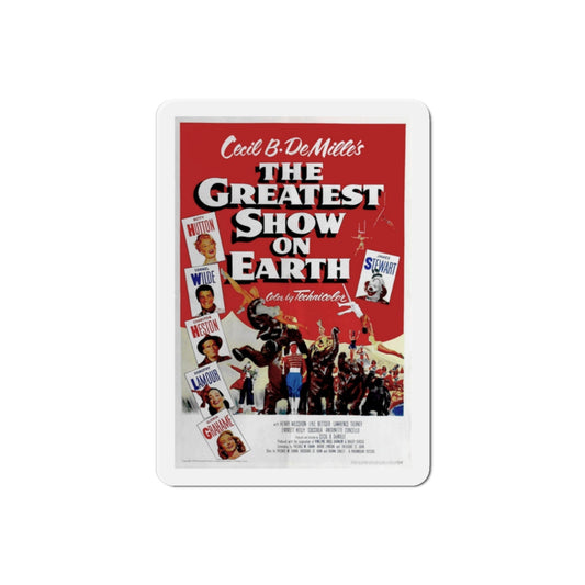 The Greatest Show on Earth 1952 Movie Poster Die-Cut Magnet-2 Inch-The Sticker Space