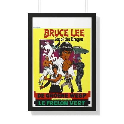 THE GREEN HORNET (BELGIUM) 1974 - Framed Movie Poster 20" x 30" Black - The Sticker Space