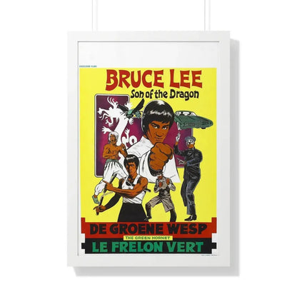 THE GREEN HORNET (BELGIUM) 1974 - Framed Movie Poster 20" x 30" White - The Sticker Space