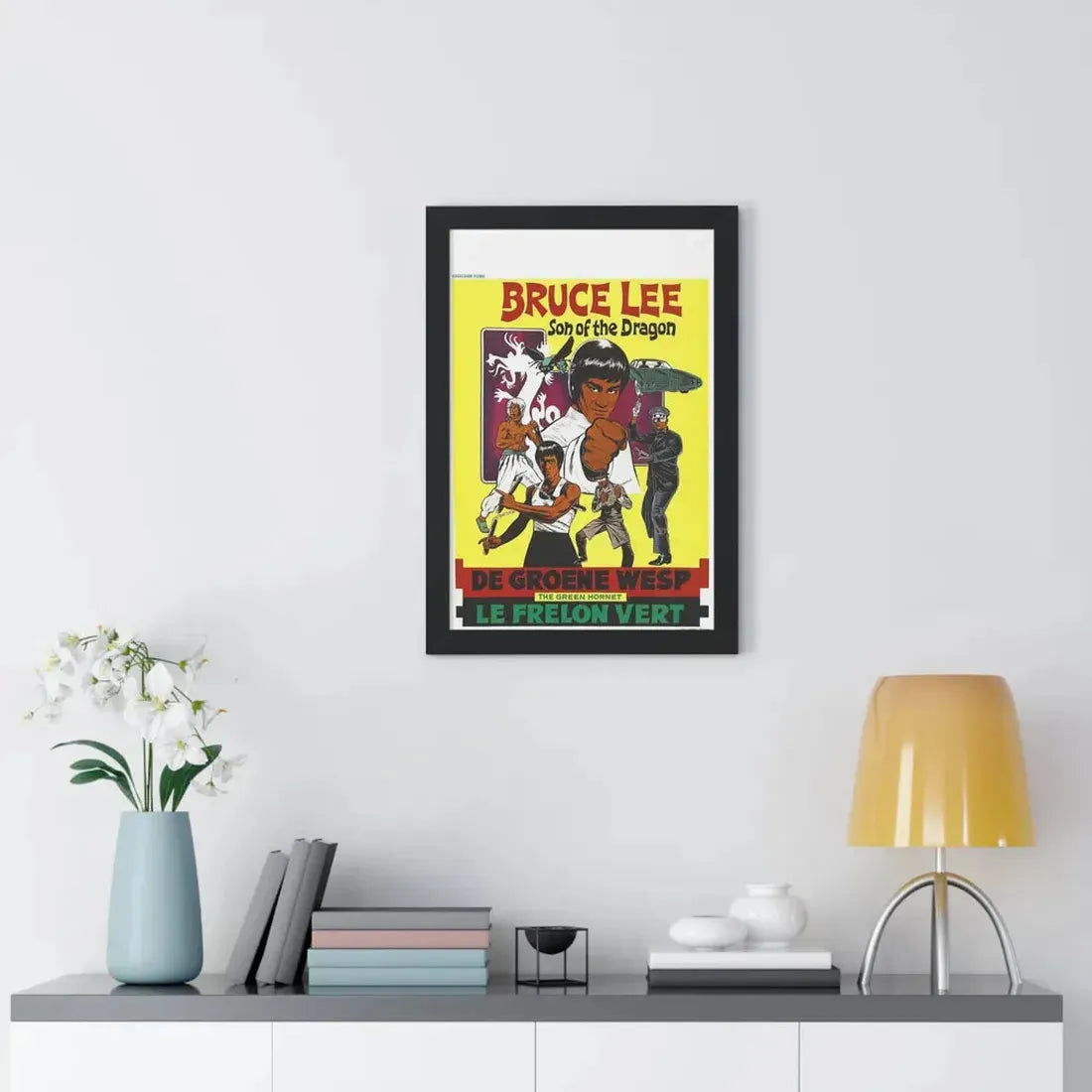 THE GREEN HORNET (BELGIUM) 1974 - Framed Movie Poster - The Sticker Space