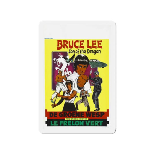 THE GREEN HORNET (BELGIUM) 1974 Movie Poster - Refrigerator Magnet 2 Inch Die-Cut - The Sticker Space