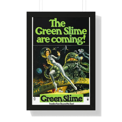 THE GREEN SLIME 1968 - Framed Movie Poster 16″ x 24″ Black - The Sticker Space