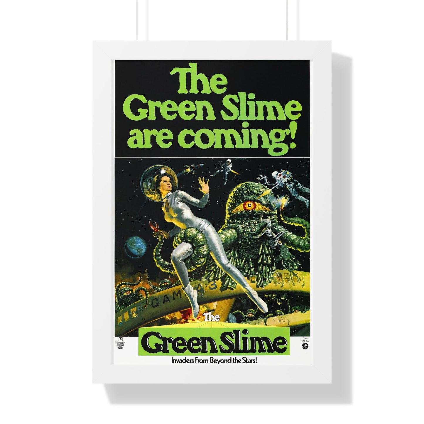 THE GREEN SLIME 1968 - Framed Movie Poster-16″ x 24″-The Sticker Space