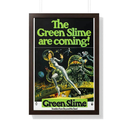 THE GREEN SLIME 1968 - Framed Movie Poster 20" x 30" Walnut - The Sticker Space