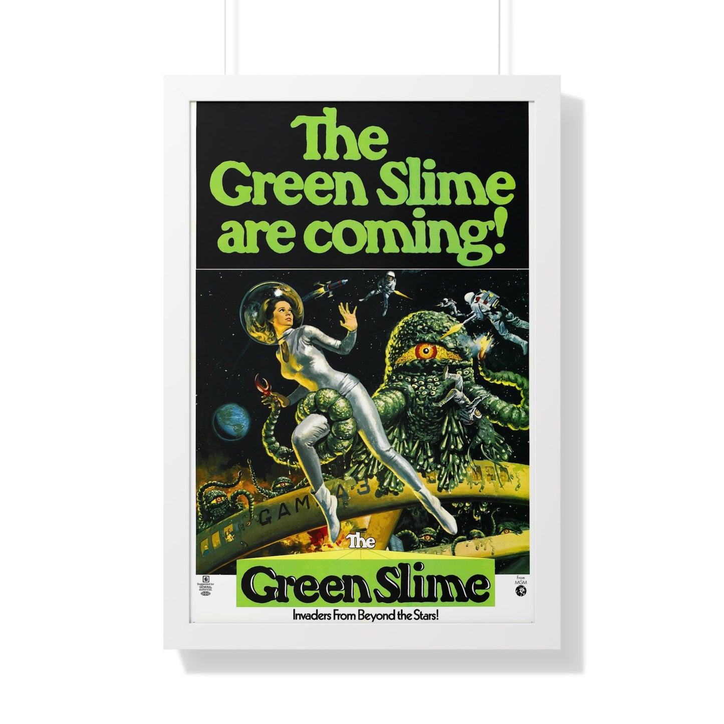 THE GREEN SLIME 1968 - Framed Movie Poster-20" x 30"-The Sticker Space