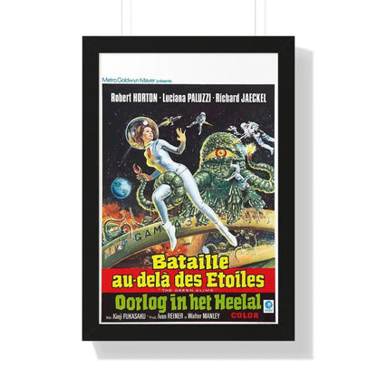 THE GREEN SLIME (BELGIAN) 1968 - Framed Movie Poster 16″ x 24″ Black - The Sticker Space