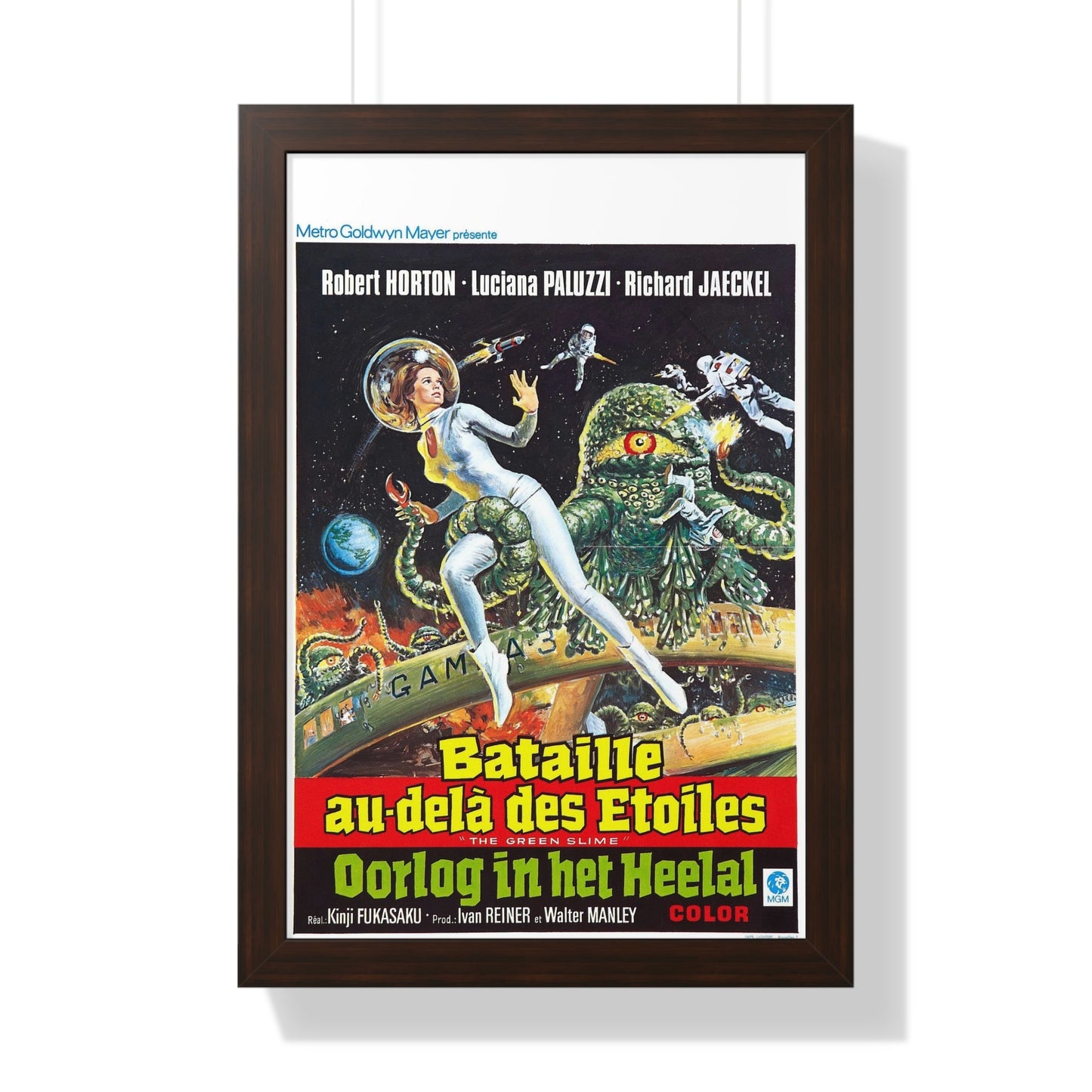 THE GREEN SLIME (BELGIAN) 1968 - Framed Movie Poster-16″ x 24″-The Sticker Space