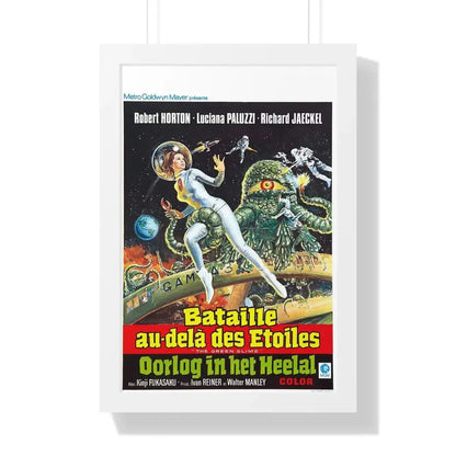 THE GREEN SLIME (BELGIAN) 1968 - Framed Movie Poster 16″ x 24″ White - The Sticker Space