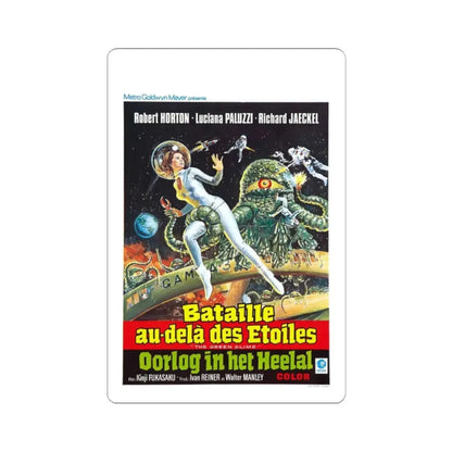 THE GREEN SLIME (BELGIAN) 1968 Movie Poster - STICKER Vinyl Kiss-Cut Decal 2 Inch White - The Sticker Space