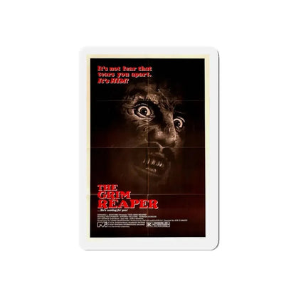 THE GRIM REAPER (ANTROPOPHAGUS) 1980 Movie Poster - Refrigerator Magnet 4 Inch Die-Cut - The Sticker Space