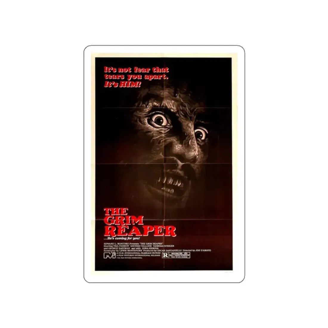 THE GRIM REAPER (ANTROPOPHAGUS) 1980 Movie Poster STICKER Vinyl Die-Cut Decal 2 Inch - The Sticker Space