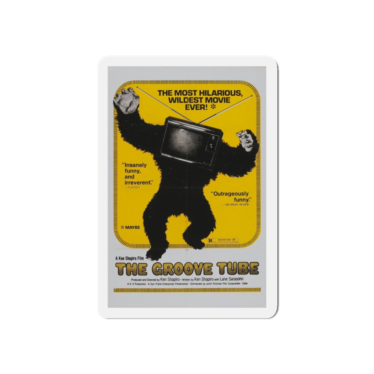 THE GROOVE TUBE 1974 Movie Poster - Refrigerator Magnet-3" x 3"-The Sticker Space