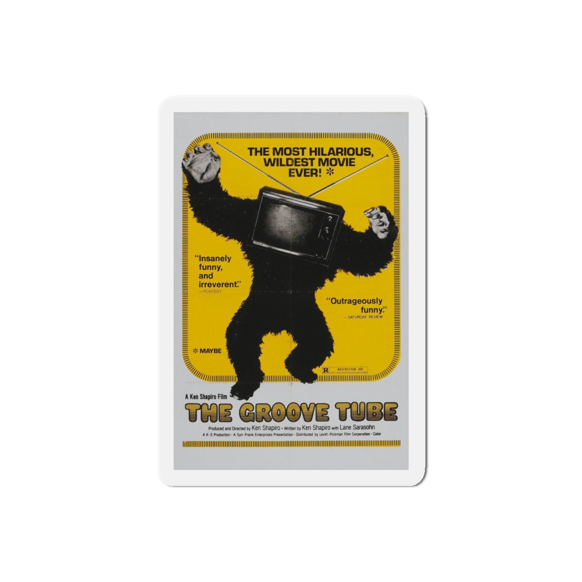 THE GROOVE TUBE 1974 Movie Poster - Refrigerator Magnet-6" × 6"-The Sticker Space