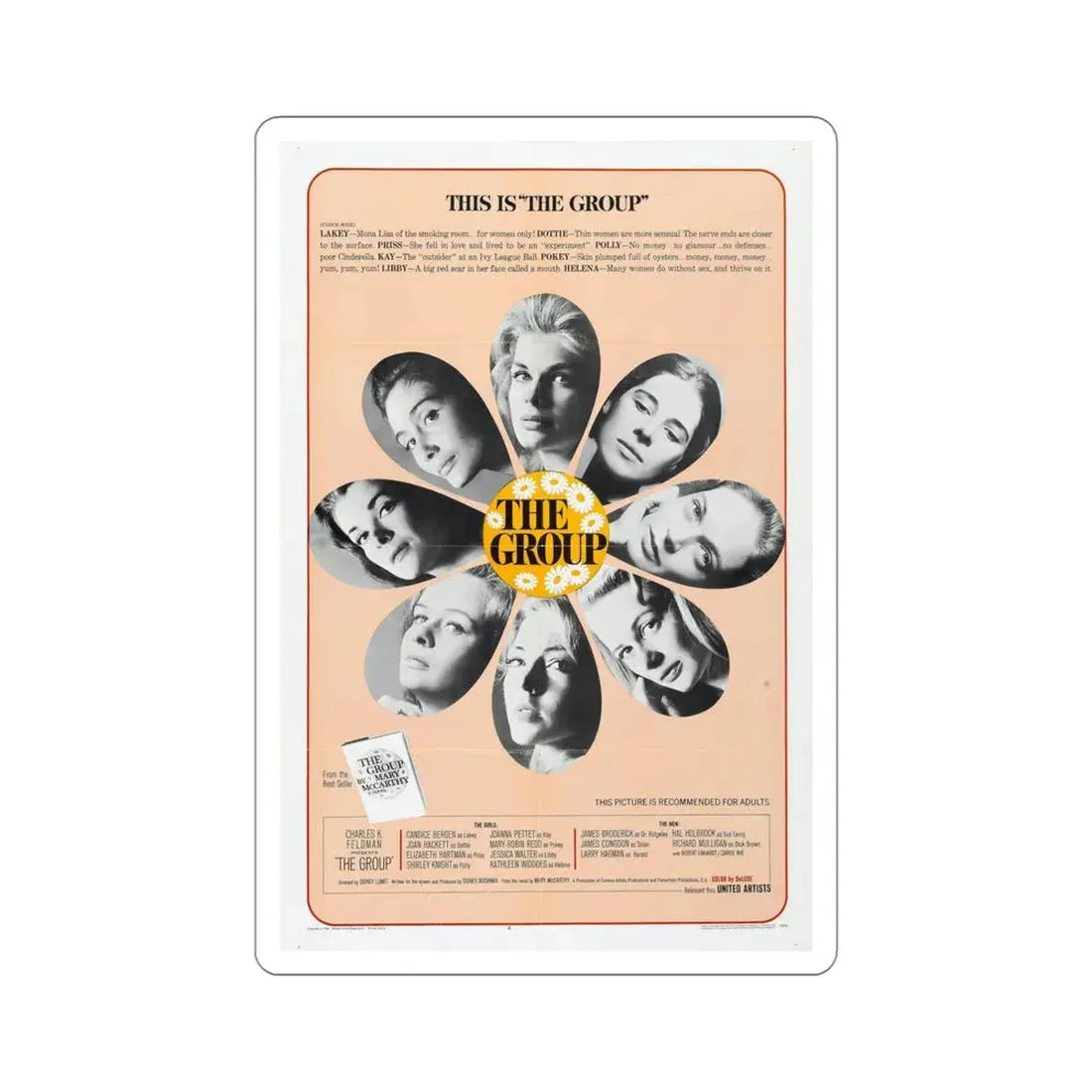 The Group 1966 Movie Poster STICKER Vinyl Die-Cut Decal 5 Inch - The Sticker Space